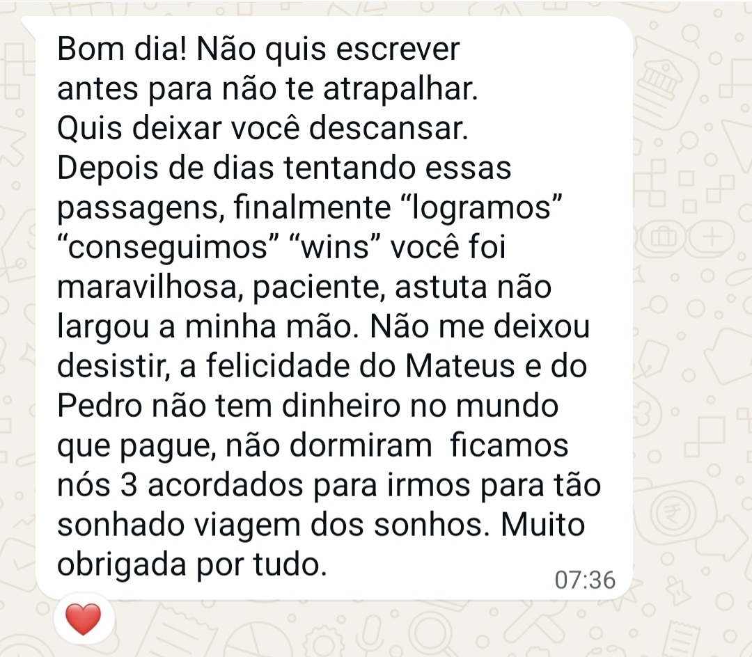 Print da conversa de Débora no WhatsApp